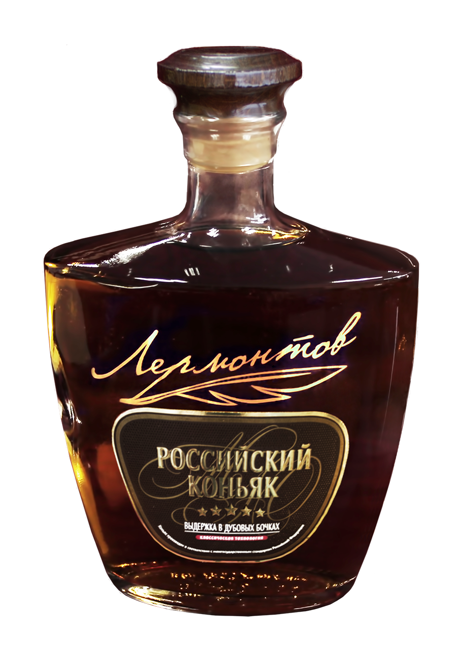 Российский пятилетний коньяк «Лермонтов», 0,5 л., крепость 40% об.
