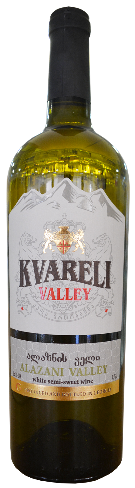 Вино «KVARELI VALLEY» ALAZANI VALLEY, белое полусладкое, столовое, 0,7 л.